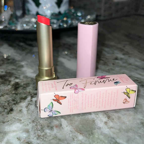 NIB - TOO FACED - Too Femme Heart Core Lipstick - NOTHING COMPARES 2 U - Picture 5 of 16